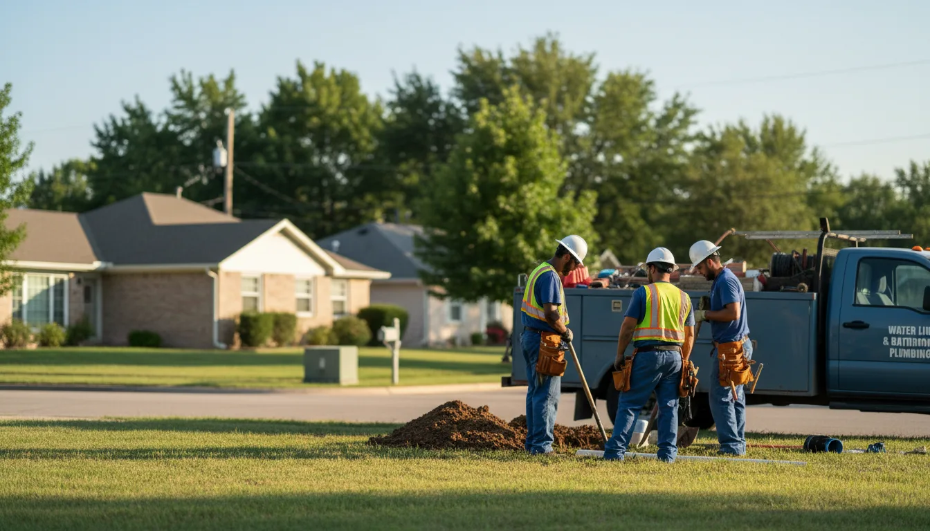 Residential water line and bathroom plumbing service in Sullivan, OH